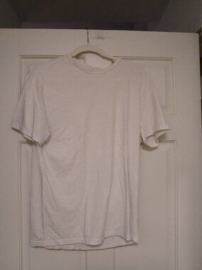 H&M White Crewneck T-Shirt Men’s Large Regular Fit Basic Tee
